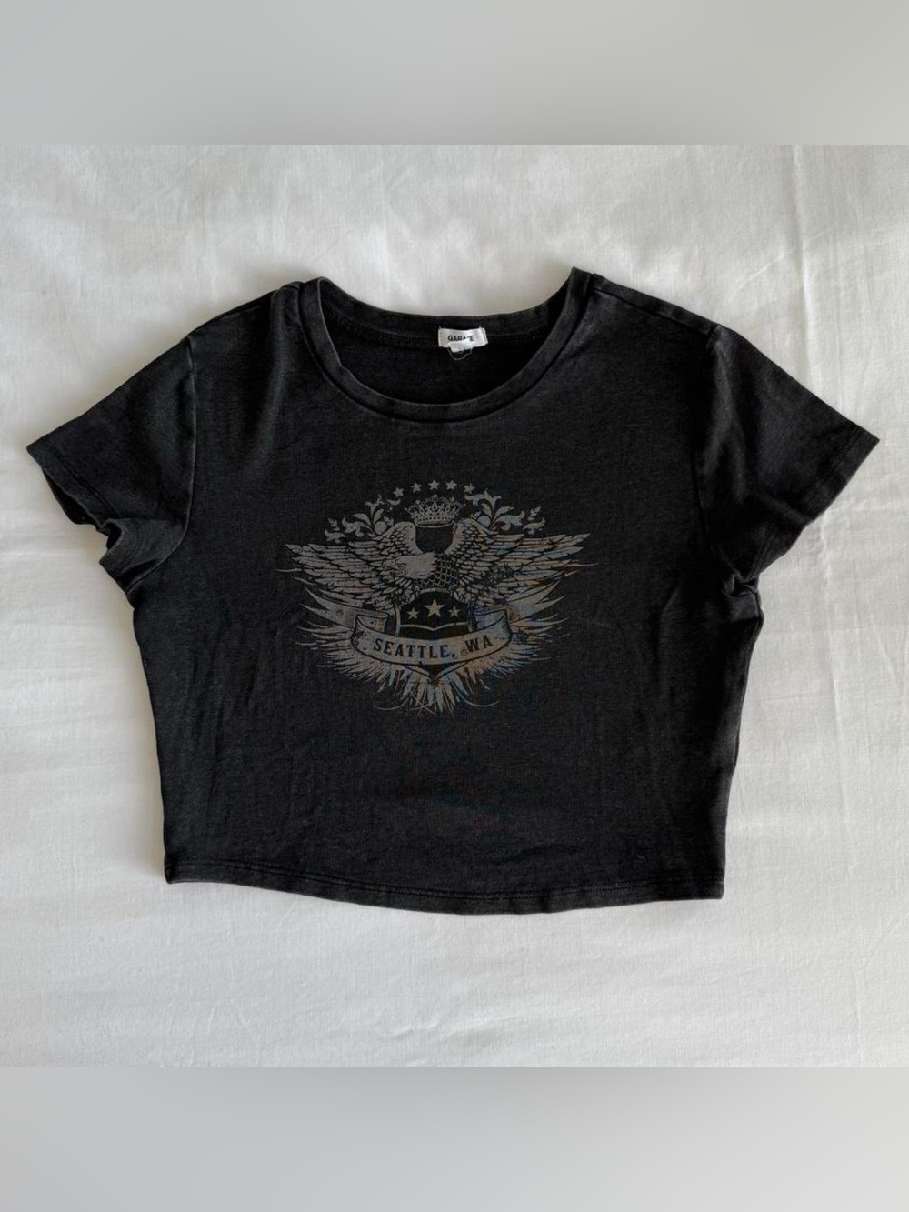 Garage Stormi Tee - Washed Black Graphic Tee